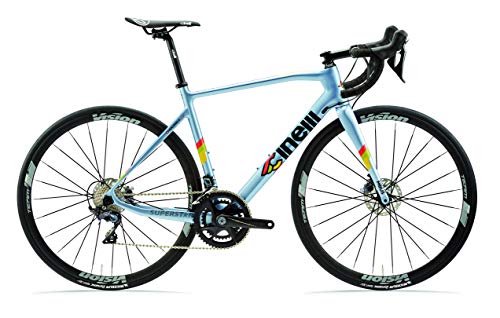 Cinelli Bicicleta de Carretera Unisex Superstar Disc, Azul, Talla L