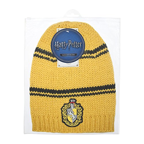 Cinereplicas - Harry Potter - Gorro Caído - Licencia Oficial - Casa Hufflepuff - Amarillo y Negro