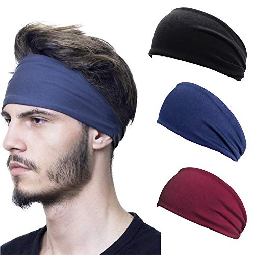 CINY Diadema Deportiva De 4 Piezas, Banda Ancha para El Sudor para El Cabello para Hombres / Mujeres, Banda para La Cabeza Antideslizante para Correr, Yoga, Gimnasio, Caminar, Ciclismo, Ejercicio