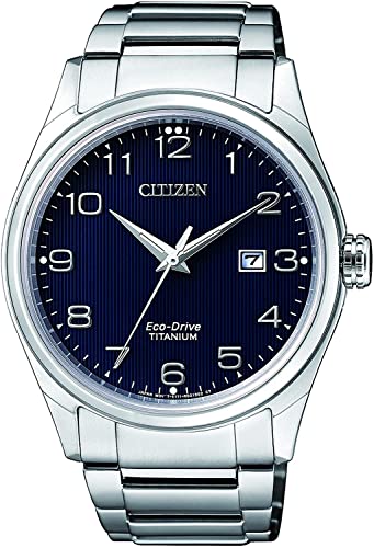 Citizen Reloj Análogo clásico para Hombre de Energía Solar con Correa en Titanio BM7360-82M