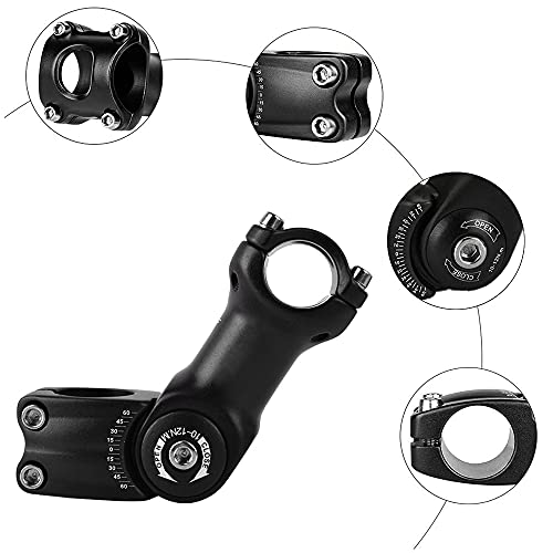 CJBIN Potencia mtb, Elevador Manillar Bicicleta con Cortador de Cadena de Bicicleta Potencia Mtb 31.8, ±60°/110mm, Ajustable Manillar Bicicleta para Bicicleta de Montaña Bicicleta de Carretera MTB BMX