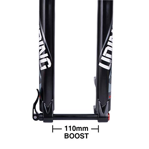 cjcaijun Tenedor de Bicicleta de montaña MTB Boost 110 Suspensión Air Fork 32rl HL 27.5+ 29+ Tenedor de Bicicletas 27.5er 29er Plus Travel 140mm Thru Exle 15 * 110mm Amortiguador Amortiguador