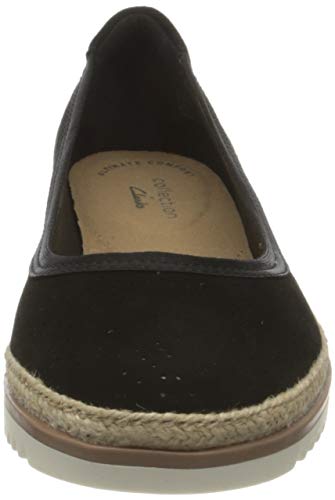 Clarks Serena Kellyn, Zapatos Tipo Ballet Mujer, Piel Negra, 41.5 EU