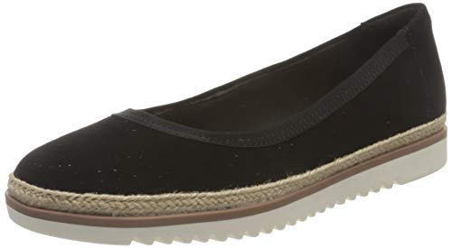 Clarks Serena Kellyn, Zapatos Tipo Ballet Mujer, Piel Negra, 41.5 EU