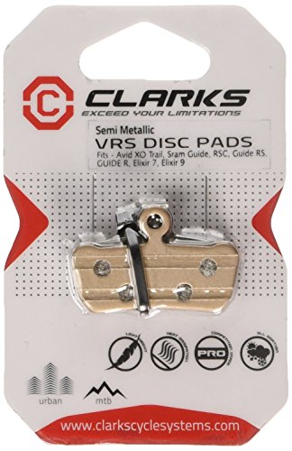 Clarks VRS859 Elite Semi-Metallic Disc Brake Pads for Avid XO Trail, Sram Guide, RSC, Guide RS, Guide R, Avid XO Trail, Elixir 7, Elixir 9
