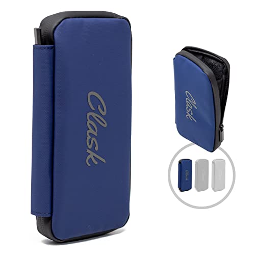 CLASK Funda móvil para Ciclismo Resistente en 3 Colores e Ideal para Llevar en el Maillot como Cartera con Cremallera para Proteger Las pertenencias (Azul Marino)