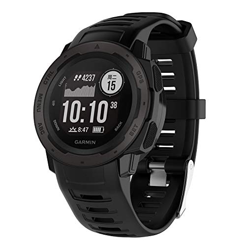 Classicase Correa de Reloj Compatible con Garmin Instinct Solar Surf/Camo/Tactical/Esports Edition, Blando Silicona Narrow Delgada Deporte Reemplazo Pulsera (Pattern 6)