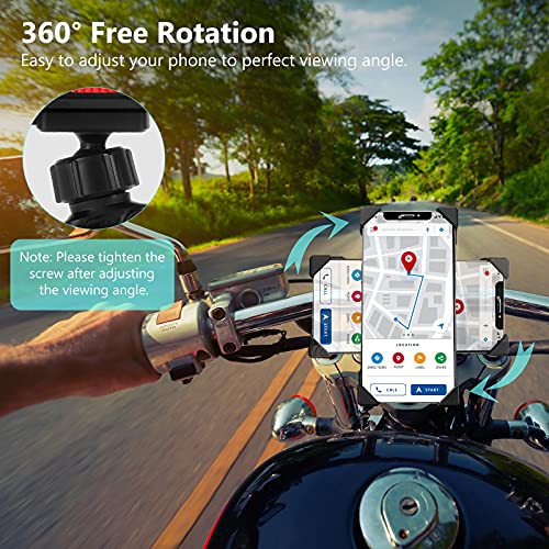 Clayco Soporte Movil de Bicicleta y Motocicleta con 360° Giratorio Anillo Kickstand Compatible 4 Pulgadas a 6,8 Pulgadas de Teléfono Móvil (Negro)