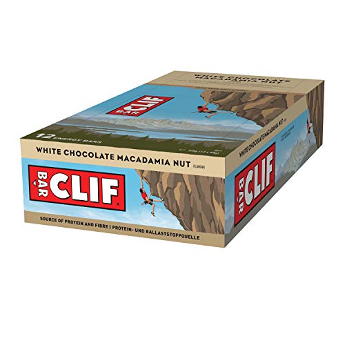 Clifbar Barrita de avena y chocolate blanco con nueces de macadamia, Pack de 12 (12 x 68 g)