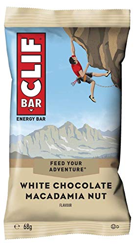 Clifbar Barrita de avena y chocolate blanco con nueces de macadamia, Pack de 12 (12 x 68 g)