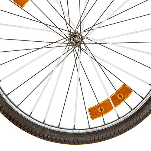 CLISPEED 72Pcs Fundas de Radios Universales Cubre Fundas de Radios de Bicicleta Envolturas BMX MTB Decoración Colorida de Ruedas de Bicicleta (Blanco)