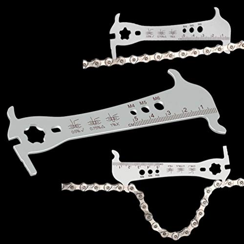 CLISPEED Indicador de Desgaste de La Cadena de Bicicleta Heavy Duty Bike Chain Repair Tool Medir Herramienta Chain Hook for Bike MTB Bicicleta