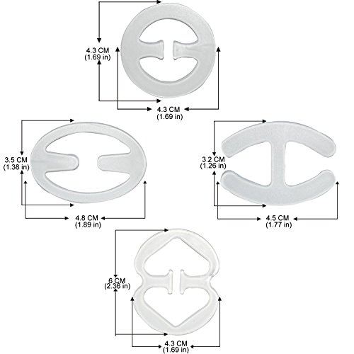 Closecret Sujetador para Mujer Correa Convertidora Corrector Racerback Clip para la Espalda (Transparente, Paquete de 8)