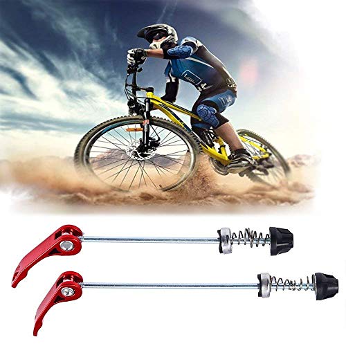 CLQ 3 Piezas, Pinchos de Rueda de Bicicleta de liberación rápida Cubo de Bicicleta Road Mountain Bike Eje Delantero y Trasero Conjunto Apto para Bicicleta de Carretera, Bicicleta de montaña, MTB, BMX