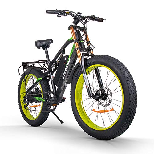 CM-900 Bicicleta eléctrica de neumático Grueso de 26 Pulgadas 48V 17AH Batería de Litio Pedal asistido Frenos de Disco hidráulicos Shimano de 9 velocidades