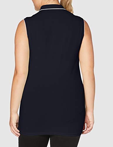 CMP Sleeveless Stretch Polo Shirt Camiseta, Mujer, Black Blue, 46