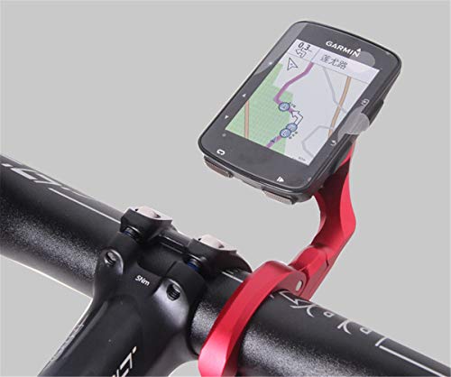 CNC Bicicleta Soporte Manillar de GPS, Fuera de Frente Computadora Montaje del Manillar Bici para Garmin Edge 200,500,510,800,810,1000,Rojo