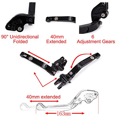 CNC Palancas de Embrague de Freno Extensibles Plegables para R1200R R1200RS 2015-2018 R1200RT R1200GS Adventure LC R Nine T K1600 GT/GTL 2014-2018 R1200GS LC 2013-2018