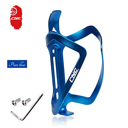 CNC Portabidón para Bicicleta, Portabidones para Bicicleta MTB，Aluminio Portabidón de Bicicleta，2 pcs, Azul