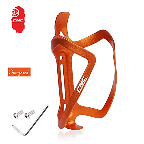 CNC Portabidón para Bicicleta, Portabidones para Bicicleta MTB，Aluminio Portabidón de Bicicleta，2 pcs,Naranja