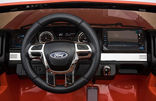 Coche eléctrico para niños FORD RANGER 2018. ¡AHORA CON 24 VOLTIOS, TRACCIÓN A LAS CUATRO RUEDAS CON MOTORES DE 45 WATTIOS, LECTOR MP4 CON PANTALLA LCD PARA REPRODUCIR VIDEOS Y BLUETOOH (NARANJA)