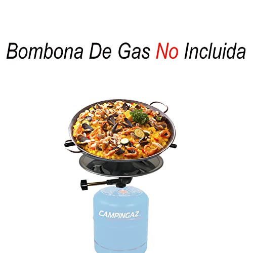 cocina de gas portatil hornillo camping gas paellero de gas para bombona de gas butano o cartucho de gas grande paellero grande con presión regulada para camping gaz