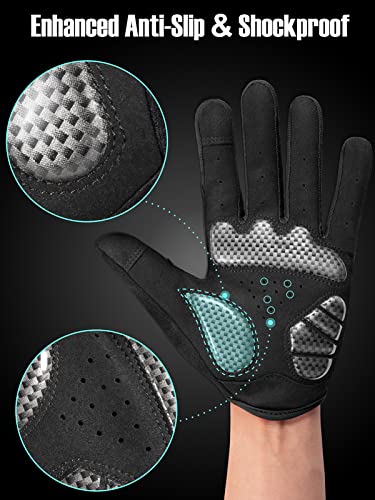 COFIT Guantes de Ciclismo Antideslizantes, Guantes Unisex de Dedo Completo Guantes de Bicicleta con Pantalla Táctil para Montar en BMX ATV MTB, Ciclismo en Bicicleta-M/ L/ XL/ XXL