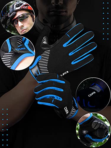 COFIT Guantes de Ciclismo Antideslizantes, Guantes Unisex de Dedo Completo Guantes de Bicicleta con Pantalla Táctil para Montar en BMX ATV MTB, Ciclismo en Bicicleta-M/ L/ XL/ XXL