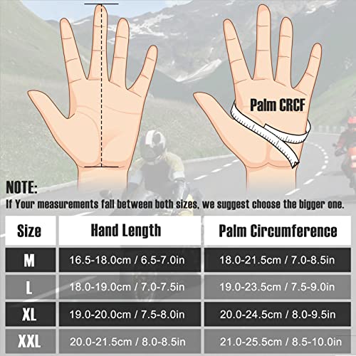 COFIT Guantes de Motos, Guantes de Pantalla Táctil Full Touch para Carreras de Motos, MTB, Escalada, Senderismo y Otros Deportes al Aire Libre - Negro XL