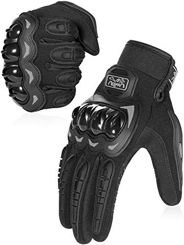 COFIT Guantes de Motos, Guantes de Pantalla Táctil Full Touch para Carreras de Motos, MTB, Escalada, Senderismo y Otros Deportes al Aire Libre - Negro XL