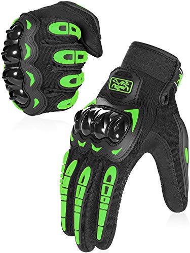 COFIT Guantes de Motos, Guantes de Pantalla Táctil Full Touch para Carreras de Motos, MTB, Escalada, Senderismo y Otros Deportes al Aire Libre - Verde XXL