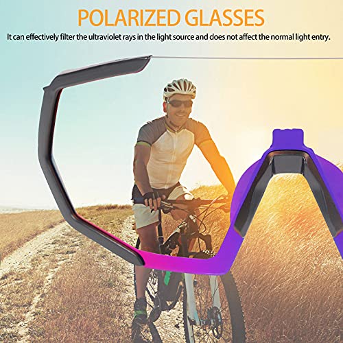 colmanda Gafas de Ciclismo Polarizadas, Gafas Ciclismo UV400, 3 Lentes Intercambiables para Hombres y Mujeres, Gafas Sol Deportivas para Bicicleta, Montaña, Navegar, Pescar, Conducir (rosso)