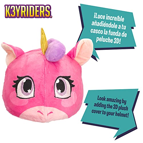 ColorBaby K3YRIDERS 46777 - K3yriders-Casco 3D c/ Funda Peluche Unicornio