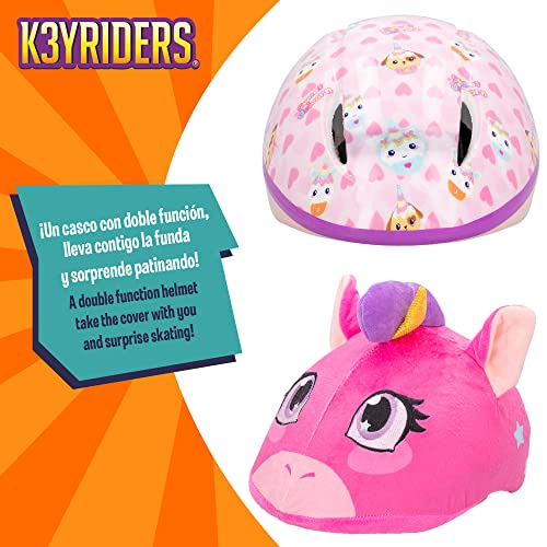 ColorBaby K3YRIDERS 46777 - K3yriders-Casco 3D c/ Funda Peluche Unicornio