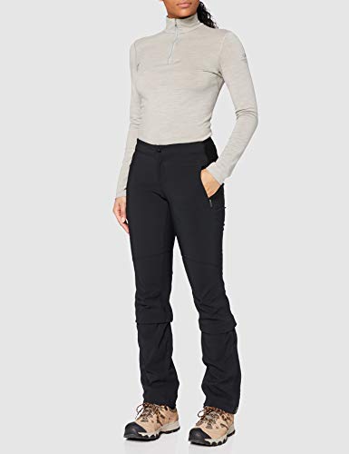 Columbia Back Beauty Passo Alto Heat Pantalón térmico de Senderismo, Mujer, Negro (Schwarz), 6 R