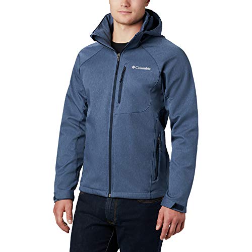 Columbia Cascade Ridge II Softshell, Chaqueta Softshell Hombre, Azul (Collegiate Navy Heather), L