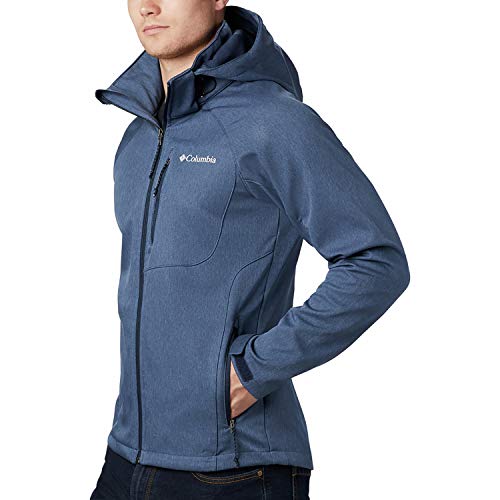 Columbia Cascade Ridge II Softshell, Chaqueta Softshell Hombre, Azul (Collegiate Navy Heather), M