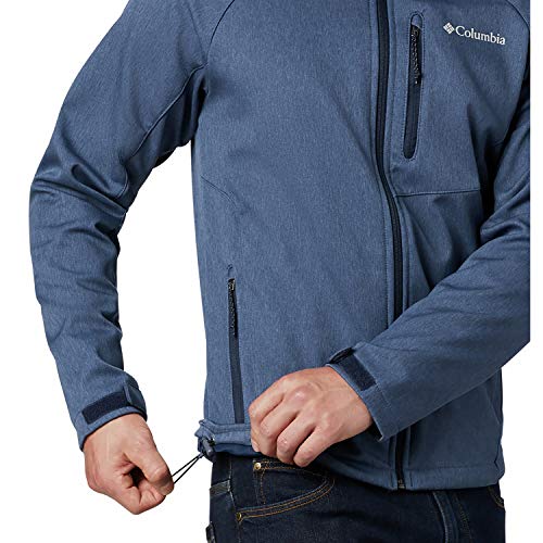 Columbia Cascade Ridge II Softshell, Chaqueta Softshell Hombre, Azul (Collegiate Navy Heather), M