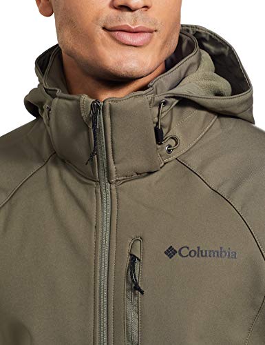 Columbia Cascade Ridge II Softshell, Chaqueta Softshell Hombre, Verde (Stone Green), L