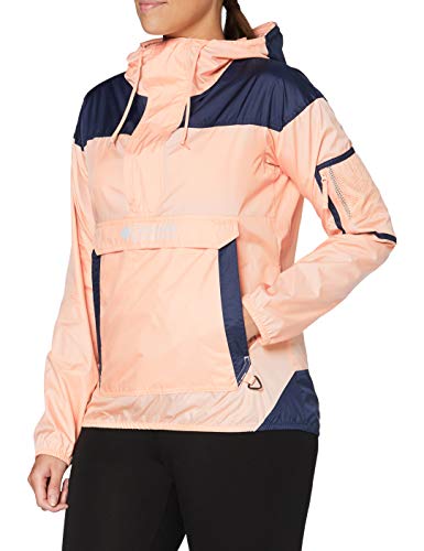 Columbia Challenger, Chaqueta cortavientos, Mujer, Rosa/Azul (Peach Cloud, Nocturnal), XS