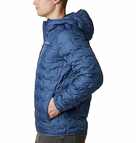 Columbia Delta Ridge Down Hooded , Chaqueta de plumas con capucha Hombre, Azul (Night Tide), L