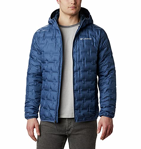 Columbia Delta Ridge Down Hooded , Chaqueta de plumas con capucha Hombre, Azul (Night Tide), L