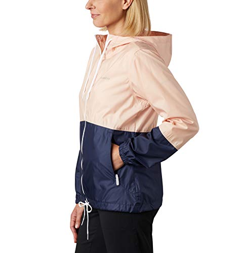 Columbia Flash Forward, Chaqueta cortavientos, Mujer, Rosa/Azul (Peach Cloud, Nocturnal), L