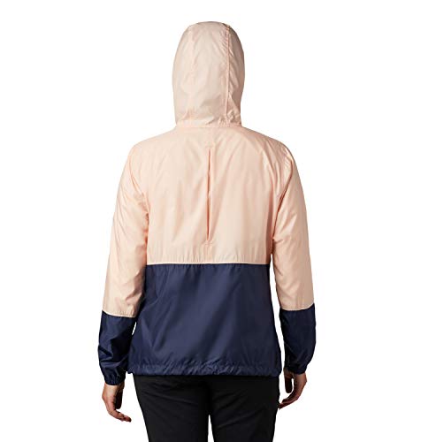 Columbia Flash Forward, Chaqueta cortavientos, Mujer, Rosa/Azul (Peach Cloud, Nocturnal), L