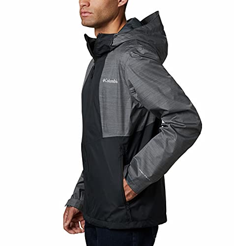 Columbia Inner Limits II , Chaqueta impermeable Hombre, Negro (Black, Graphite Heather), M