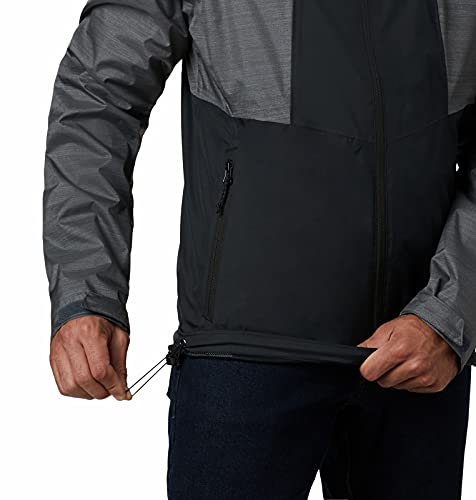 Columbia Inner Limits II , Chaqueta impermeable Hombre, Negro (Black, Graphite Heather), M