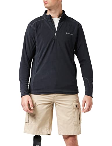 Columbia Klamath Range II Half Zip, Forro polar con media cremallera Hombre, Negro (BLACK), XL