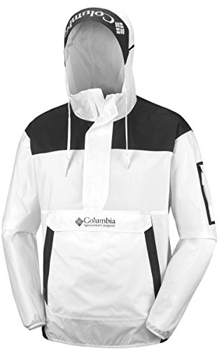 Columbia KM2005 Coupe-vent Homme Blanc/Noir FR : L (Taille Fabricant : L)