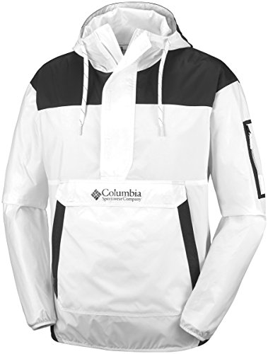 Columbia KM2005 Coupe-vent Homme Blanc/Noir FR : L (Taille Fabricant : L)