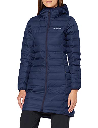 Columbia Lake 22 Down Long Hooded , Chaqueta de plumas larga con capucha Mujer, Azul (Nocturnal), S